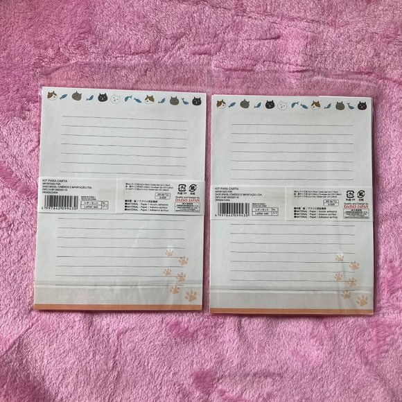 ♥3 for $15♥ Set of 2 Cat Animal Party Stationery Sets Pink Cute K… - Picture 4 of 4